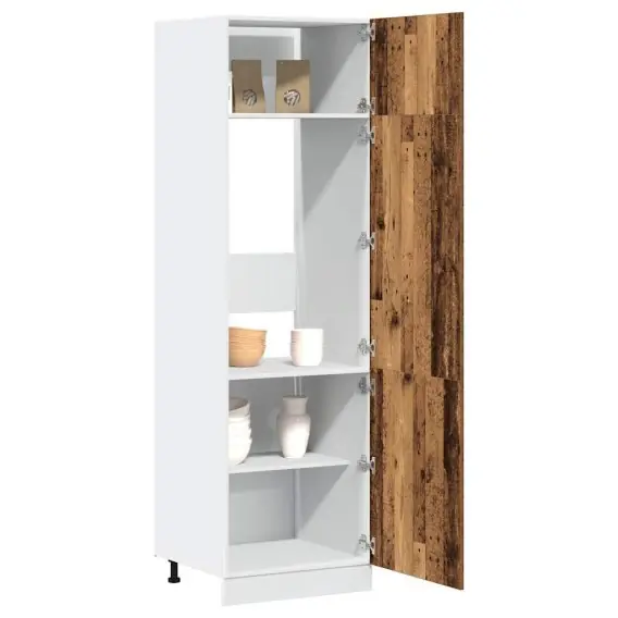 Szafka na lodówkę, stare drewno 60x57x207 cm Lumarko! - Hurtownia wielobranżowa Lumarko Kup teraz